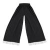 Plus Size Women's Elastic Waist Lace Ruffle Skirt Pants - Slimming, Loose, Wide-Leg, Versatile Fashion.