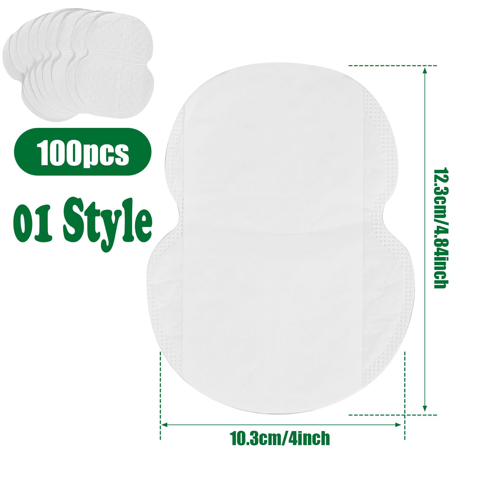 100-400Pcs Underarm Sweat Pads Disposable Non-woven Breathable Ultra-thin Armpit Sweat Pads Summer Deodorants Comfortable Sweat White