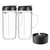 22Oz Plastic Blender Cups Blender Replacement Parts Blender Blade Juicer Cups for Magic B1001/MB1001B/MBR-0301/MBR-1101