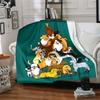 Dogs Christmas Tree Flannel Blanket Super Soft Warm Cozy Blanket For Sofa Bed Office Travel Allseason Home Decor Gift