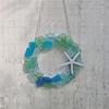 Handmade Sea Glass Garland Coastal Home Decor Handmade Sea Glass Wreath Coastal Style Christmas Ornament Beach Decor for Front