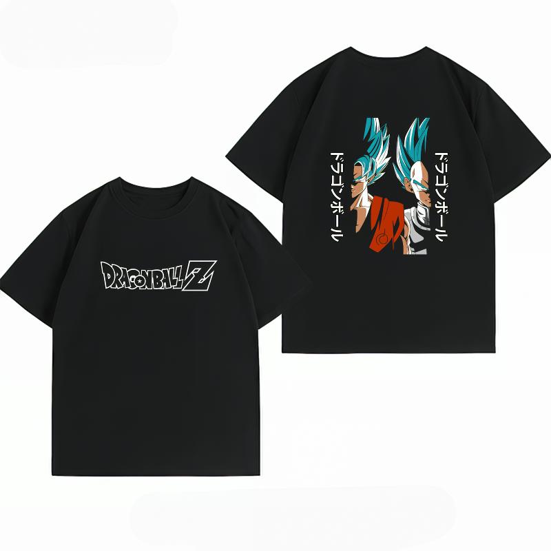 Unisexs Clothing New 100 Cotton Summer TShirt Bandai Dragon Ball Unisexs TShirt Goku Vegeta Blue Print Casual Unisexs TShirt S