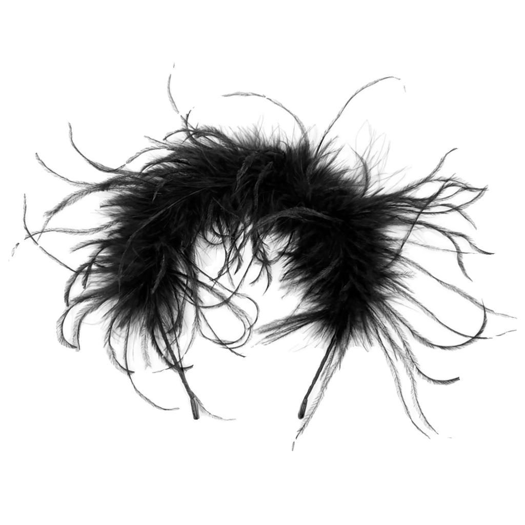 Elegant Feather Headband Soft and Comfortable Headwear Adjustable Hair Accessory for Women and Girls