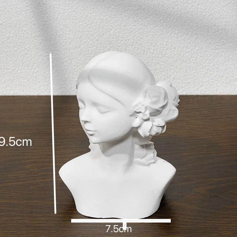 

Gypsum Girl Jewelry Display Model Home DIY Ornaments Live Broadcast Earring Necklace Jewelry Display Stand photography props Art
