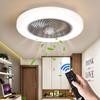 Intelligenter Deckenventilator mit Beleuchtung Fernbedienung Schlafzimmer Dekoration Ventilator Lampe 52cm Unsichtbare Flügel Leise