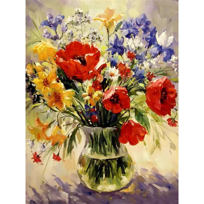 5D DIY Diamond Painting Beautiful Flower Mosaic Diamond Embroidery Painting Full Round Rhinestone Home Decor Gift