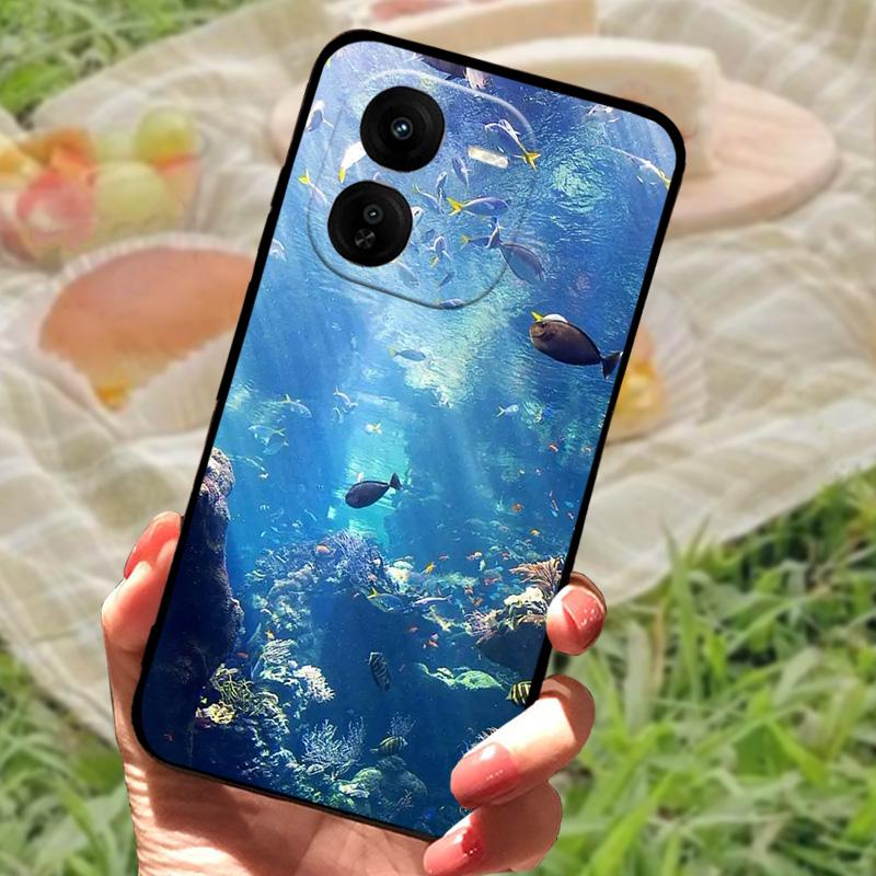 Coque de téléphone pour Vivo IQOO Z9x Luxe Peinte Silicone Arrière pour IQOO Z9x Anti-traces de doigts TPU Souple Coque de Protection