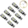 10Pcs T10 6SMD 5630 LED Bulb White For Car Roof Reading Light License Plate Lamp