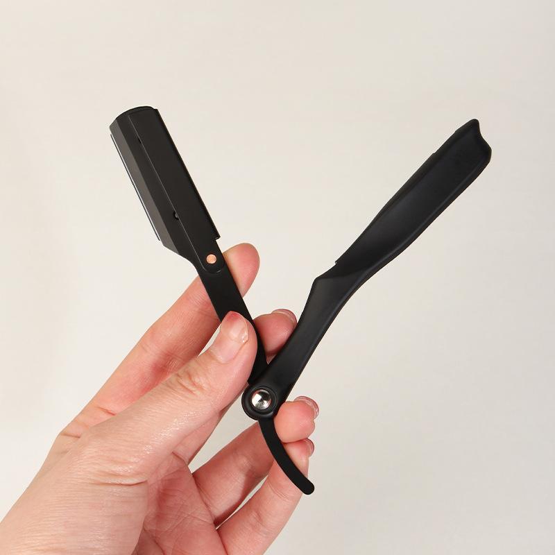 Leichtes Rasiermesser Klassische Friseur-Pflegewerkzeuge Kunststoffgriff Edelstahl Single-Edge Klingenkopf Rasierhobel