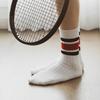 Unisex Red/Black Knit Lip Socks White rssw082