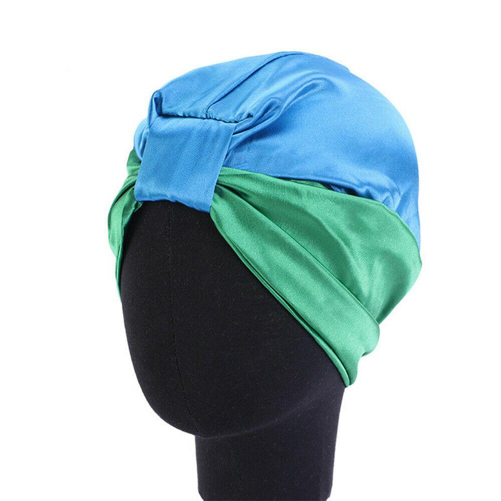 Fashion Silk Turban Bonnet For Women Satin Hat Stretch Headband Beanie Caps Scarf Bohemian Breathable Headwrap Hair Accessories
