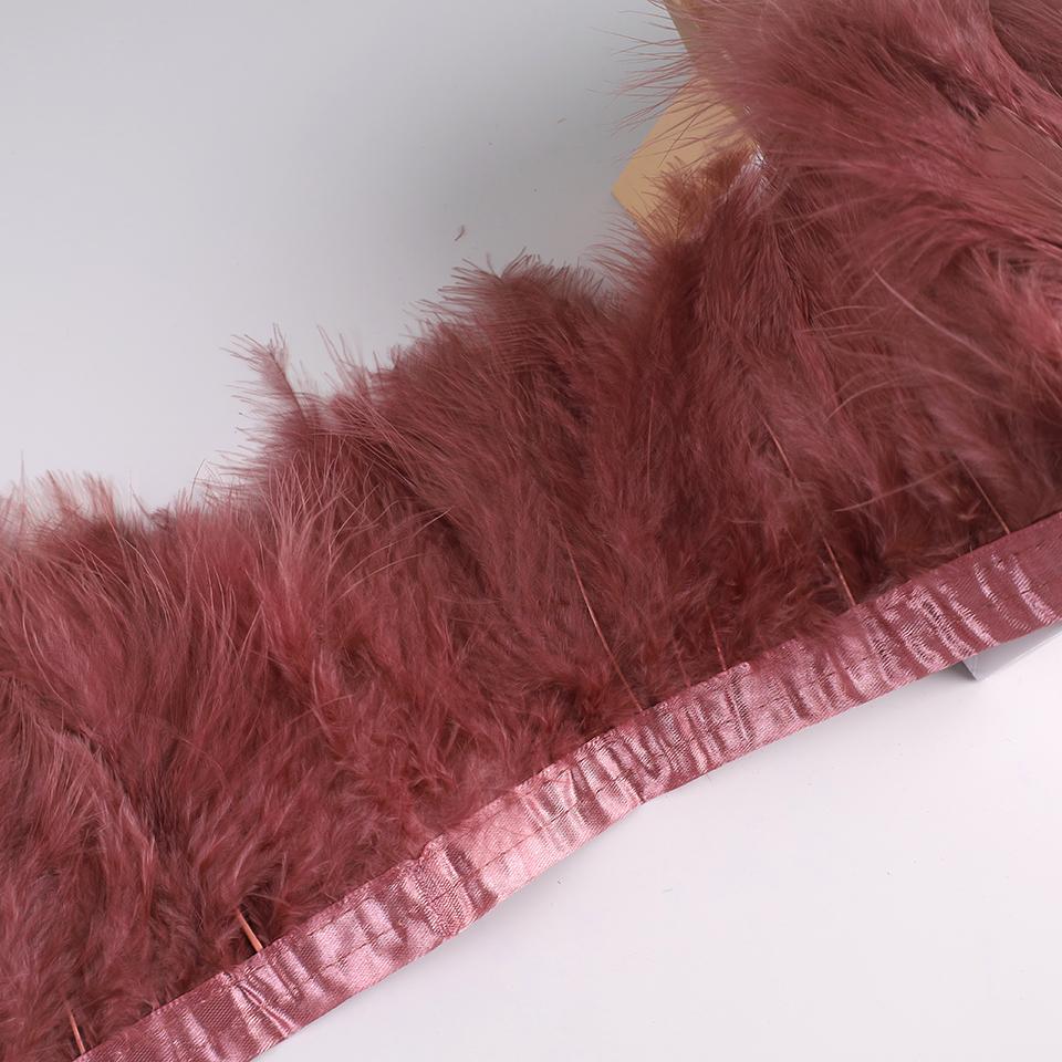 10Meters Marabou Feather Fringe Ribbon Turkey Feathers Trims for Wedding Feather Dress for Decoration Sewing Crafts