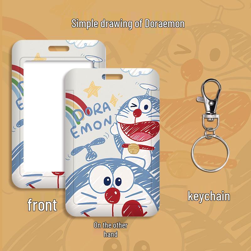 Cartoon Campus ID Holder with Lanyard for Students: Access Card, Meal Card, Bus/Subway Badge