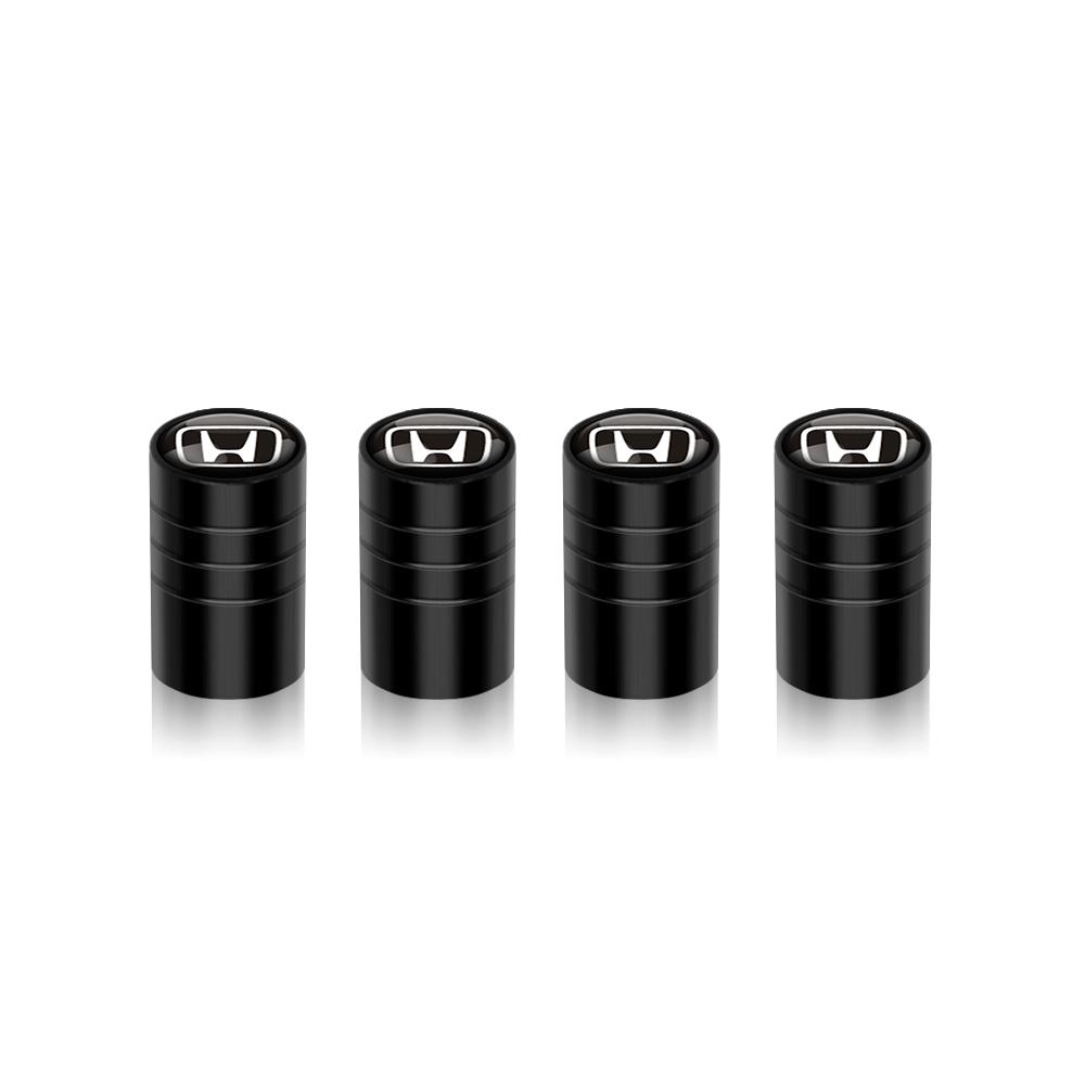 4Pcs Metal Auto Tire Valve Stems Cap Wheel Stem Air Valve Cover For Honda Civic Accord Fit City Vezel CRV Odyssey Jazz Prelude