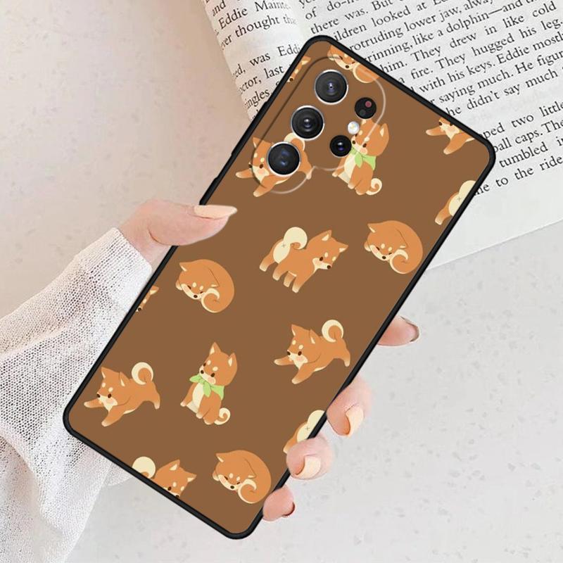 Funny Shiba Inu Phone Case For Samsung Galaxy S25 S23 S30 S8 S21 S20 FE S24 S22 Note 10 20 Plus Lite Ultra