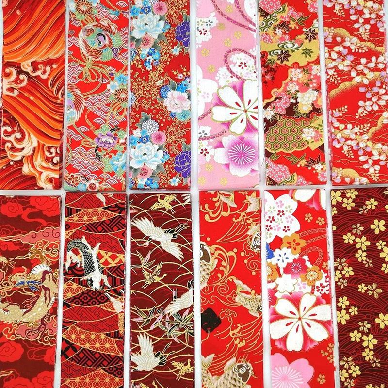 40Pcs Jelly Roll Strips for Patchwork Sewing Quilting Material Wrapping Cloth Japanese DIY Craft Fabric Cotton Fabric