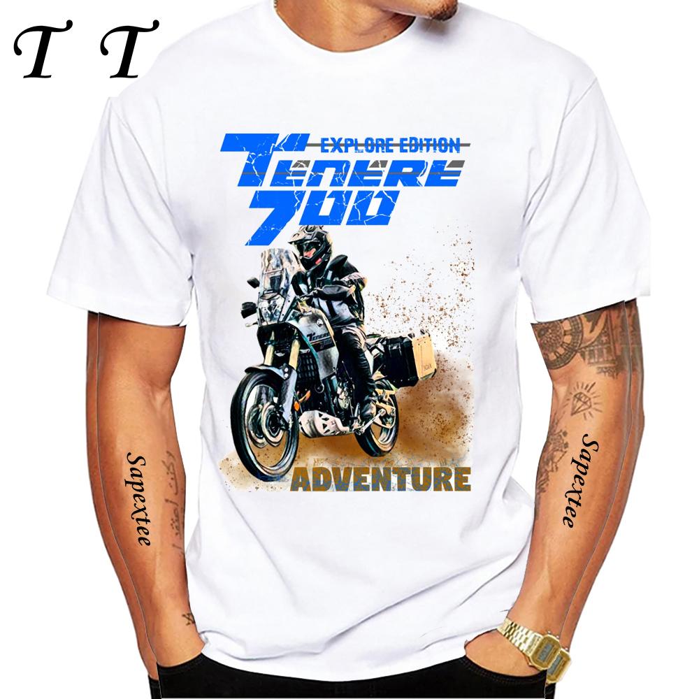 ZheXiong TEE T&eacute;n&eacute;r&eacute; 700 T7 T-shirt Super Tenere 1200 XT Rij-T-shirts Heren Korte Mouw Avontuur Motorrijder T-shirt Jongen Casual T-shirts M