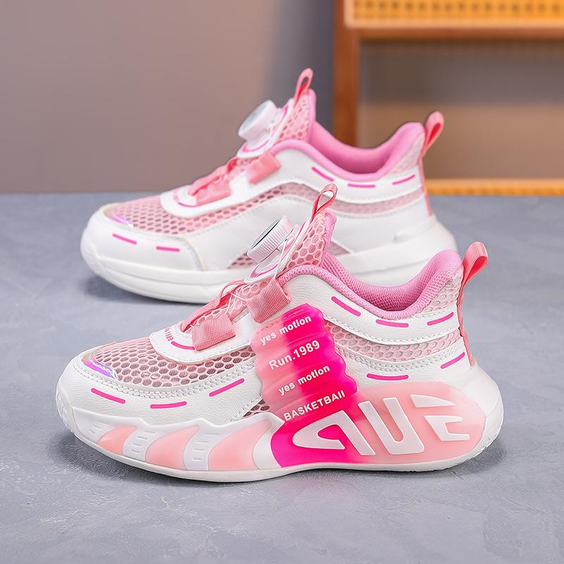 7-12 year old boys shoes summer new running children's sports shoes single net breathable non-slip basketball shoes medium and old children