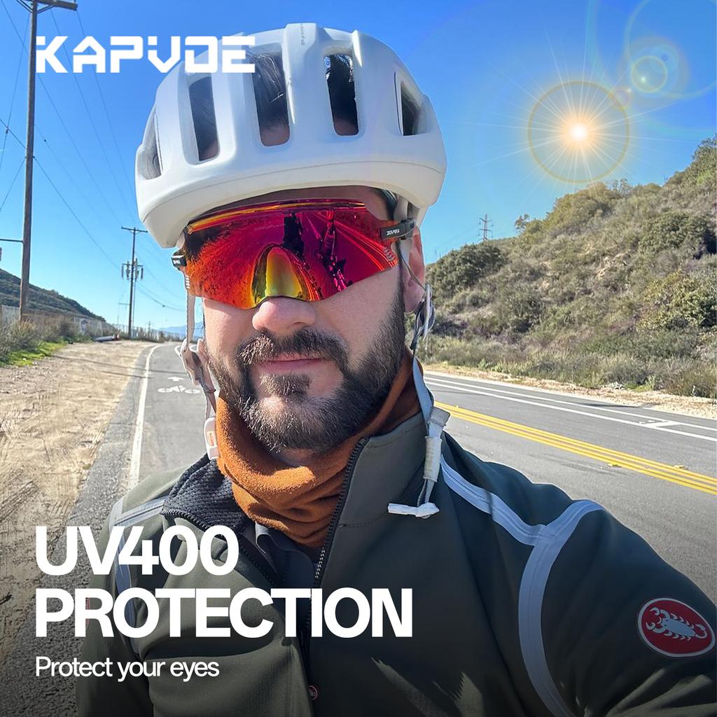 Kapvoe Fietszonnebril UV400 MTB Bril voor Buitensporten Fietsbril Mannen Vrouwen