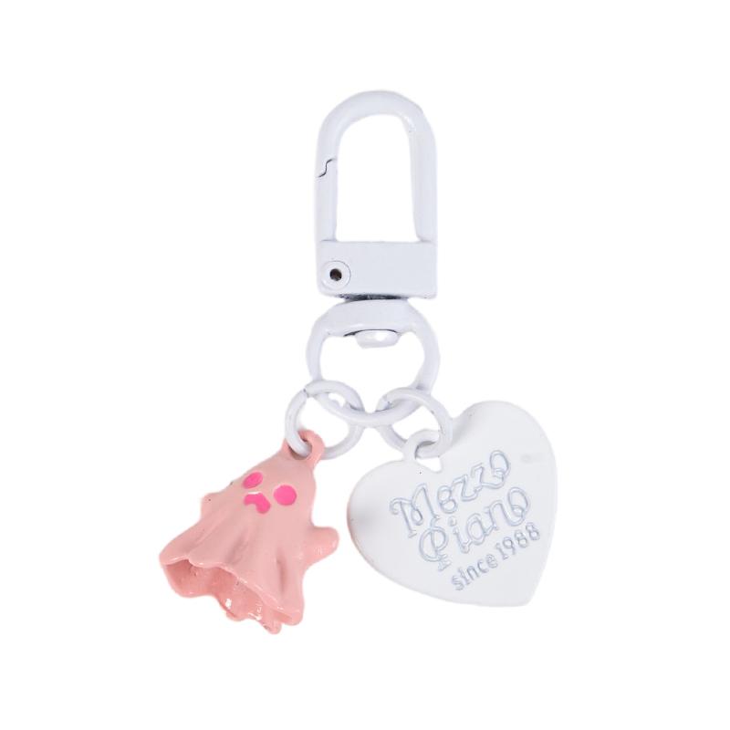 

Cute Ghost Phone Charms Pendant Kawaii Love Heart Key Chain Bag Hanging Jewelry Kawaii Accessories For Women Girl Strap Lanyard 3