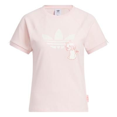 Originals Disney Marie Cat Women's Slim Crew Neck Short Sleeve T-Shirt Light Pink KC3097