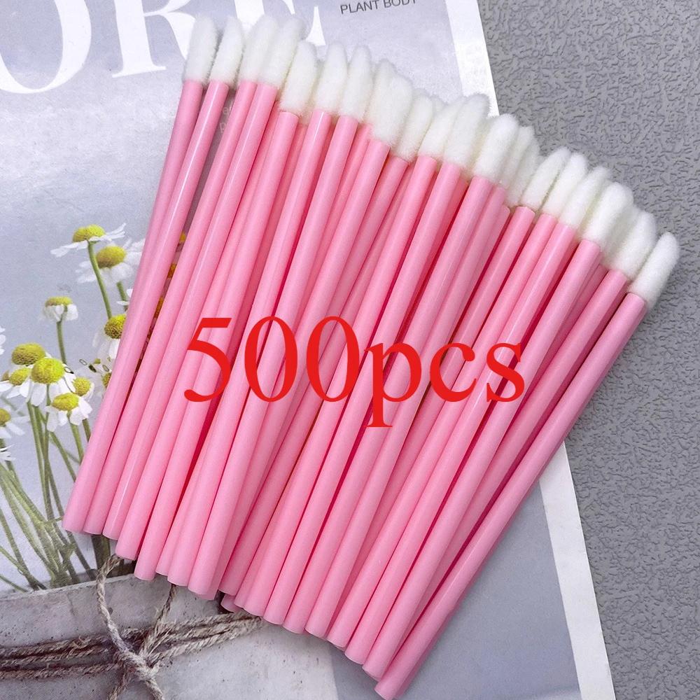 500/100PCS Lip Brush Eyelash Wands Applicators Disposable Lip Brush Lipstick Brush Lip Gloss Applicator Wands Makeup Beauty Tool