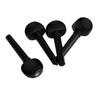 4pcs 4/4 Size Violin Fiddle Tuning Peg Set Ebony Wooden Replacement Black Decorated with Pattern On Top for 4/4 Size Violin