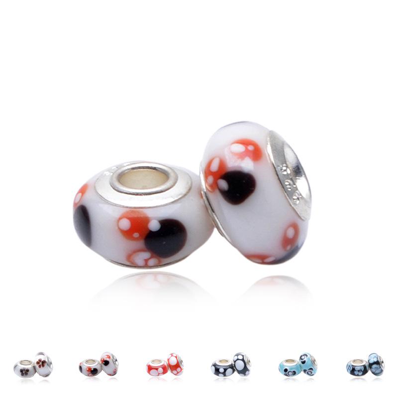 Tibetan Silver Large Hole Beads: DIY Jewelry Spacer & Mickey Glass Beads