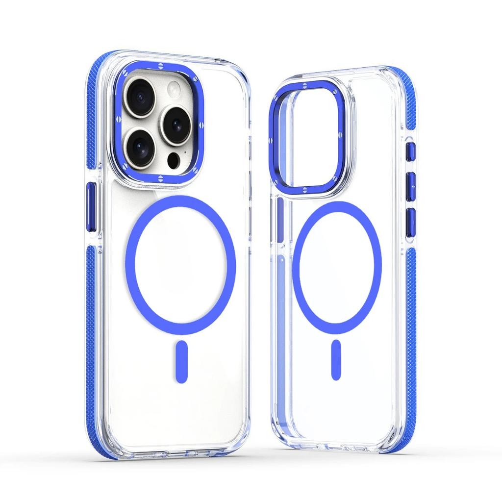 Luxuriöse Magsafe Kabellose Lade Stoßfeste Transparente Handyhülle Für iPhone 15 14 13 12 Pro Max 14 15 Plus Magnetische Transparente Hülle