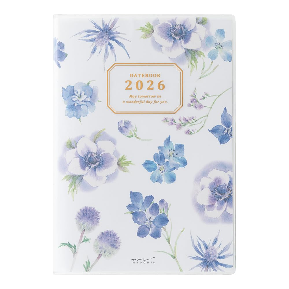 Midori Pocket Country Time Floral 22374006 January Diary, 2026, B6, Weekly, Pattern, (Starts 2026)