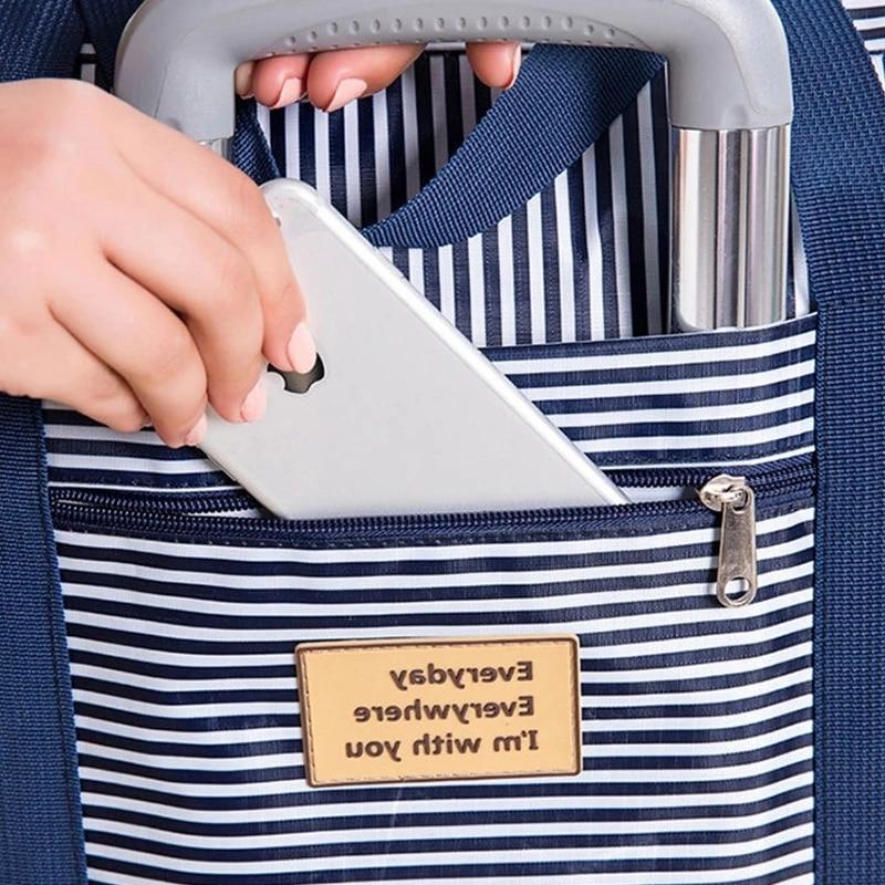 Buy Unisex Cotton Foldable Travel Bags Waterproof Handbags Men Travel