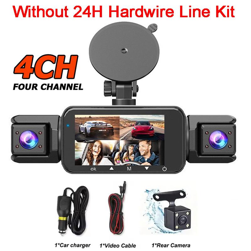 Car Driving Recorder 4 Channels Wifi GPS 1080P Front Left And Rear Night Vision Cycle Camera 24-Hour Parking Monitor