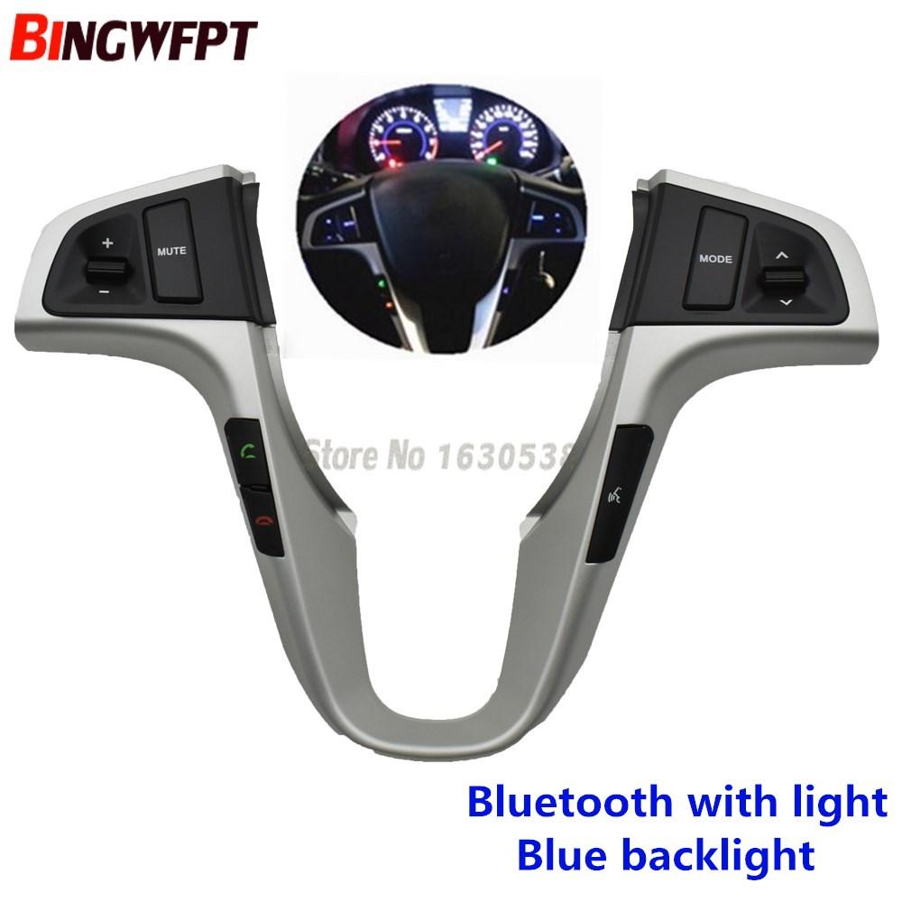 Steering Wheel Button For Hyundai VERNA SOLARIS 2010-2015 Audio Volume Music Control Switch Button With Backlight
