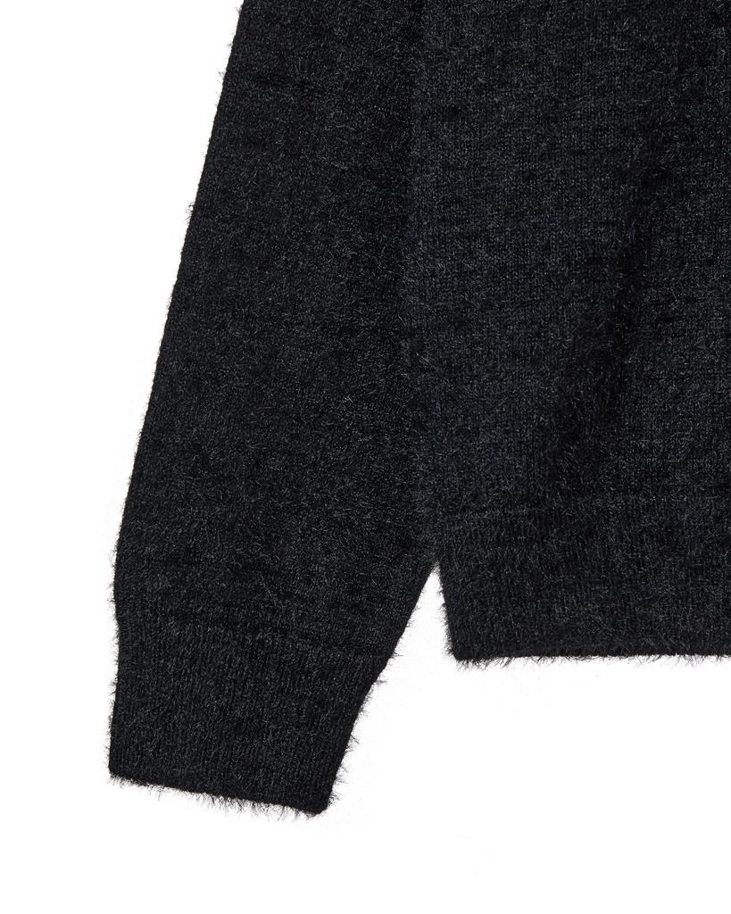 Eiieii Web Logo Hairy Knit [Black]