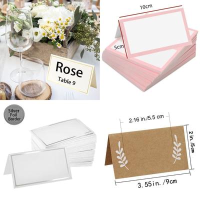50 Unidades Cartões de Mesa Pequenos em Forma de Barraca Decorações de Mesa de Jantar Cartão de Lugar Moda Cartões de Nome para Casamento