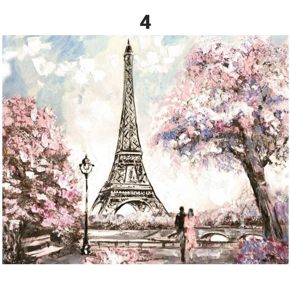 Landschaft DIY 5D Diamant Malerei voller Runde Harz Eisen Turm Landschaft Diamant Stickerei Kreuzstich Diamant Mosaik Home Decor