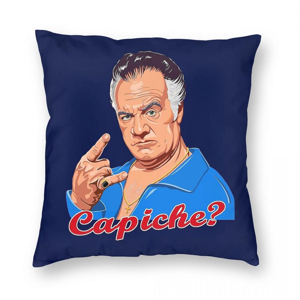 Sopranos Paulie Gualtieri Capiche Square Pillowcase Polyester Linen Velvet Printed Zip Decorative Throw Pillow Bed Cushion Cover