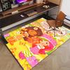 Princess Strawberry Design Area Rug Personalized Name- Non-Slip, Soft & Cozy Floor Mat for Living Room, Office - Indoor/Outdoor Carpet