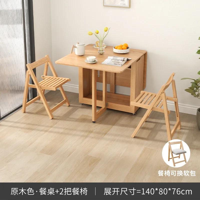 For Folding Dining Table Set 6 Chairs Luxury Modern Space Savers Minimalist Dining Table Nordic Table À Manger Kitchen Furniture