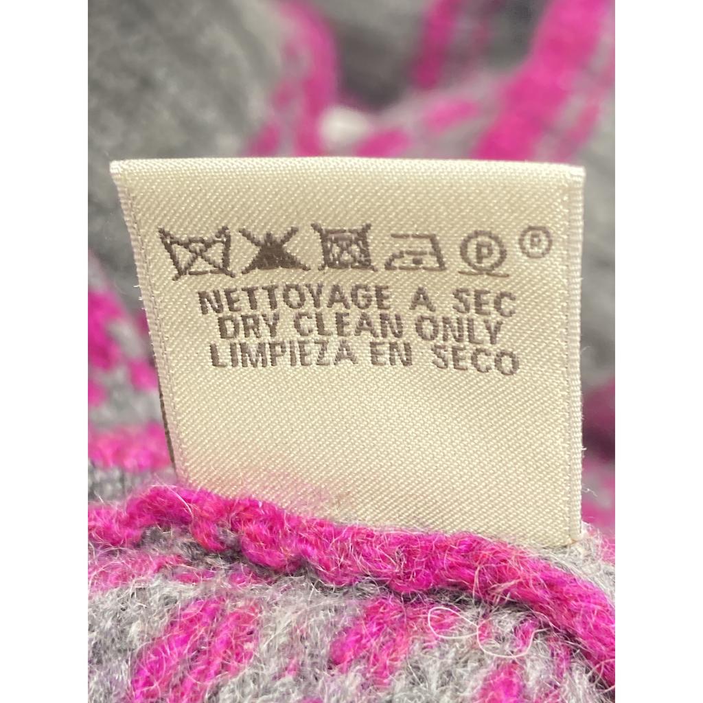 HERMES 100% cashmere knit sweater tops S purpleUsed