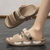 Men's Slippers Thick Sole Summer Beach Slides EVA Lightweight Open-toe Sandals for Men Non-slip Indoor Bathroom Home Shoes