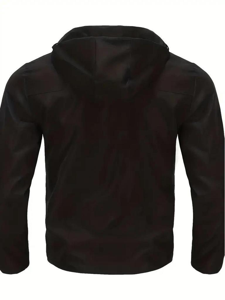 Winddichte Herren-Sportjacke – Frühjahr/Herbst-Modell mit Buchstabenprint für Bergsteiger