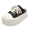 Muffin thick-soled heightening little white shoes bag head half slippers women's 2025 new spring and autumn one-pedal office casual board shoes