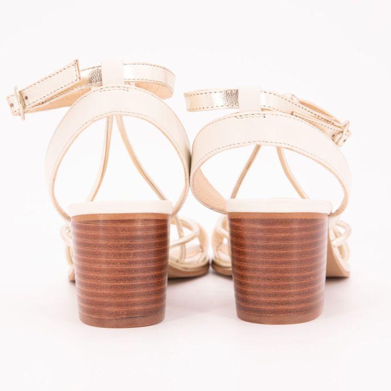 Lilon sandfarbene goldene Sandalen mit 6 cm Absatz für Damen LES TROPEZIENNES PAR M.BELARBI