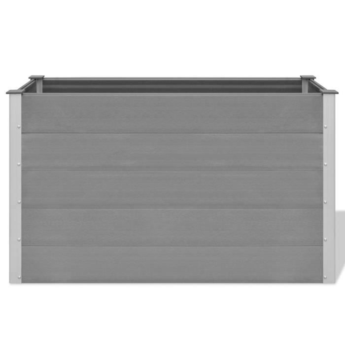 Jardinière - WPC - 150 x 50 x 91 cm - Gris - Composite bois-plastique - Rectangulaire