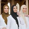 Muslim Women's Loop Instant Hijab Scarf Premium Jersey Cotton Stretchable Triangle Scarf Islam Headscarf Wraps Veils Heaband