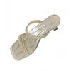 Temperament open-toed high heels sandals women's summer niche square head with skirt sandals