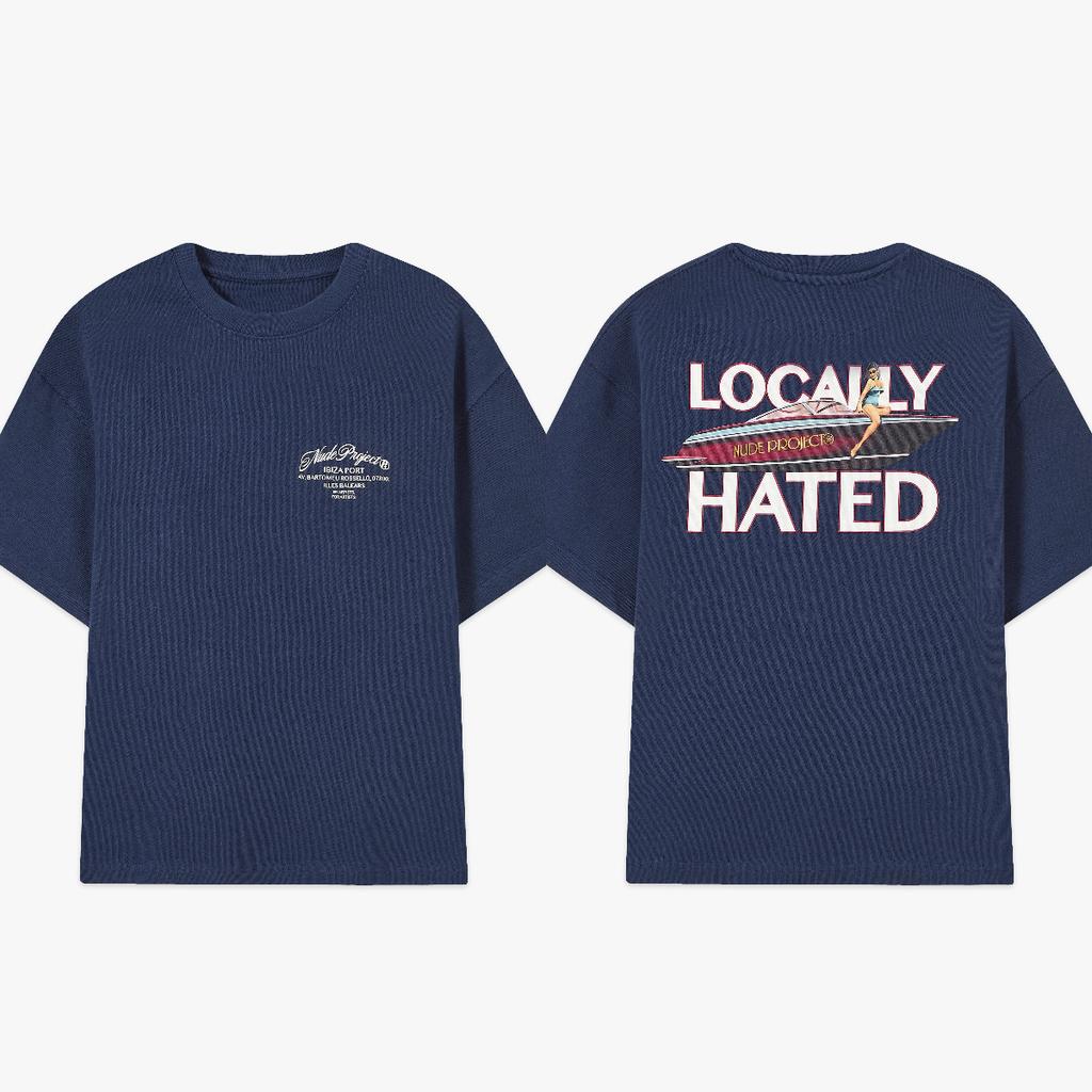 Locally Hated Cotton T-shirt  Men Women Loose Oversized Y2k Short Sleeve Same As Couple Tee Streetwear Sports Soft Top Female Male Clothing 