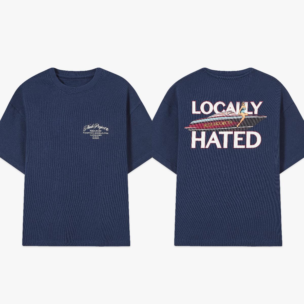 

Locally Hated Cotton T-shirt Men Women Loose Oversized Y2k Short Sleeve Same As Couple Tee Streetwear Sports Soft Top Female Male Clothing XXXL бежевий