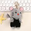 Backpack Charm Knitted Animal Keychain Handwoven Crochet Doll Key Ring Animal Pendant  Friend Gifts